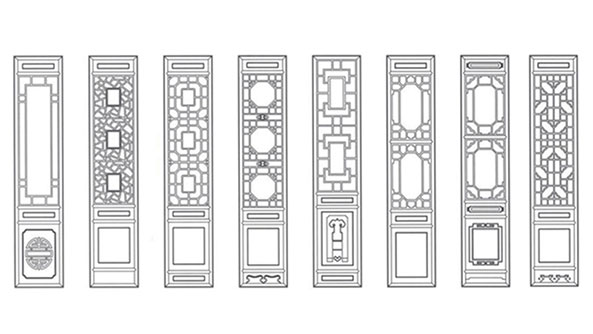 嘉峪关喜迎门中式花格CAD设计图样式大全